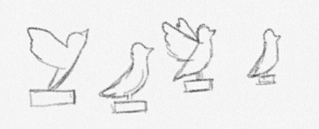 Sketches of a bird award